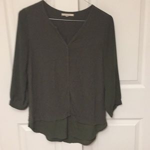 Dark olive green blouse